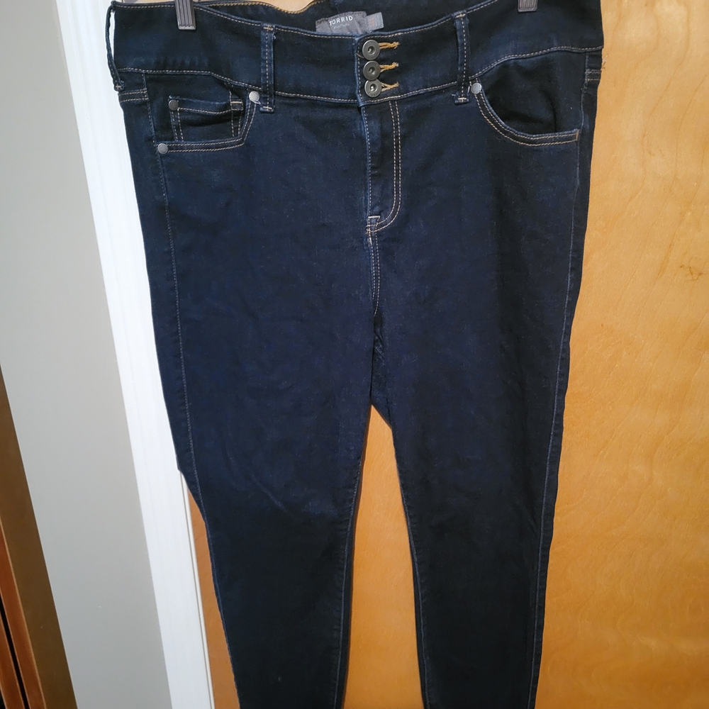 Torrid Size 16s Dark Blue Skinny Jeans